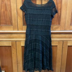 Evening black designer dress